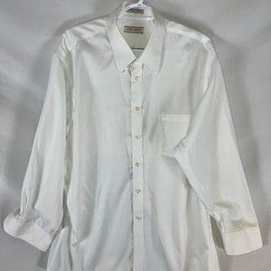 Joseph Abboud Non-Iron White Mens Dress Shirt Size 17/5 32/33
